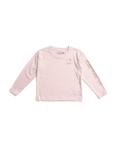 CARHARTT Little Girls Upf 50 Force Sun Defender Long Sleeve T-shirt #1001055012 - Image 1