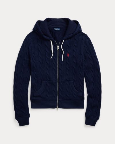 Cable-Knit Cotton Full-Zip Hoodie Polo Ralph Lauren - Image 1