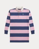 Striped Cotton Jersey Rugby Dress Girls