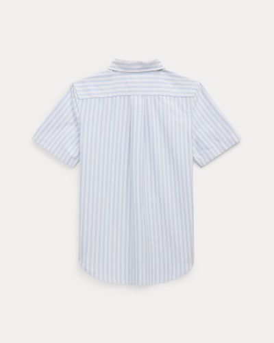 #Striped Cotton Oxford Short Sleeve Boys - Image 2