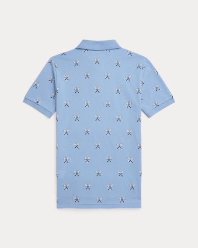 Tennis-Print Cotton Mesh Polo Shirt Boys - Image 2