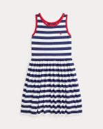 Striped Cotton Jersey Dress Girls