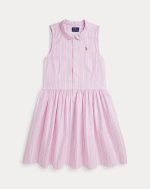 Striped Cotton Oxford Shirtdress Girls