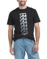 KARL LAGERFELD PARIS Stacked Cocktail Character T-shirt-Black