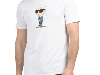 KARL LAGERFELD PARIS Large Blazer T-shirt-White#1001037115