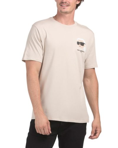 KARL LAGERFELD PARIS CharacterT-Shirt-Beige#1000994049 - Image 1