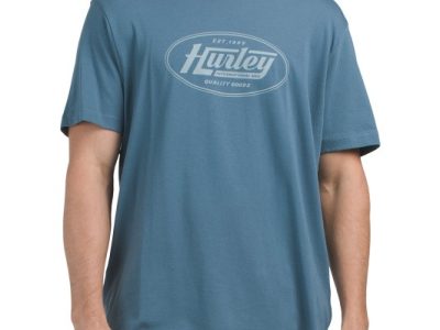 HURLEY Oil Change Graphic Tee-GREY/TEAL#1001065474