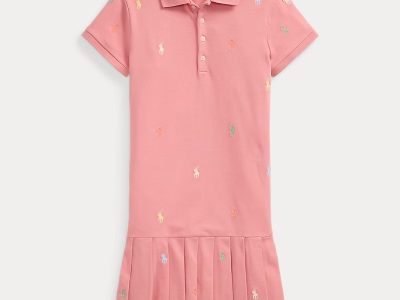 Polo Pony Stretch Mesh Polo Dress Girls