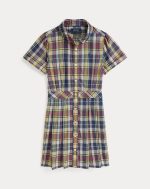 Plaid Cotton Shirtdress Girls RL (2-6X)