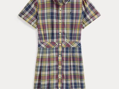 Plaid Cotton Shirtdress Girls RL (2-6X)