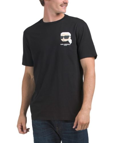 KARL LAGERFELD PARIS Lego Logo T-shirt-Black#1000994121 - Image 1