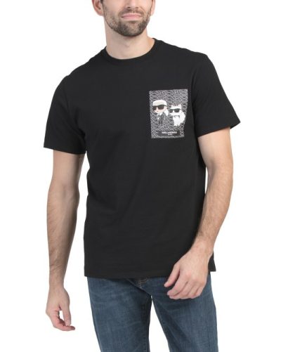 KARL LAGERFELD PARIS Graphic Tee-Black#1000963860 - Image 1