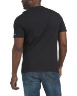 CALVIN KLEIN Short Sleeve Embossed Monogram Crew Neck Tee - Black #1001030981 - Image 2