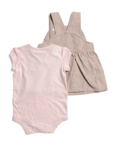 CARHARTT Infant Girls 2pc Bodysuit And Chambray Jumper Set #1001074614 - Image 2
