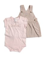 CARHARTT Infant Girls 2pc Bodysuit And Chambray Jumper Set #1001074614