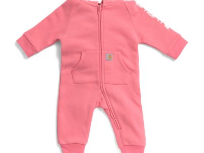 CARHARTT Infant Girls Fleece Zip Front Hooded Coveralls #1001004744