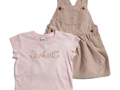 CARHARTT Toddler Girls 2pc Tee And Chambray Jumper Set #1001074617