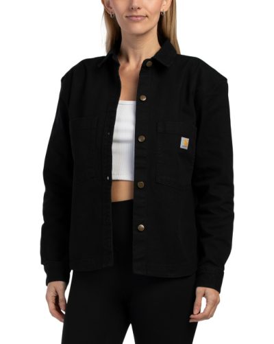 CARHARTT Relaxed Loose Fit Overshirt Jacket - Black #1001040175 - Image 1
