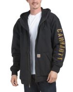 CARHARTT Loose Fit Land Full Zip Sweatshirt (REGULAR) - Black #1001040498