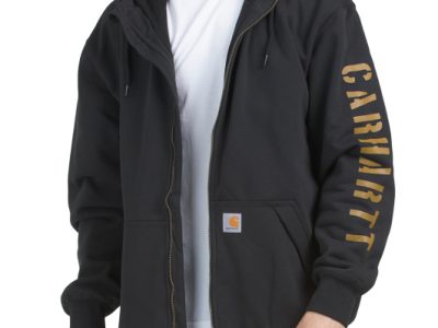 CARHARTT Loose Fit Land Full Zip Sweatshirt (REGULAR) - Black #1001040498