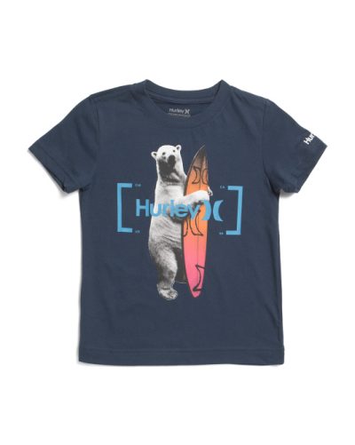 HURLEY Little Boys Polar Bear Surfer Short Sleeve Tee #1001073826 - Image 1