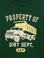 babyGap Graphic T-Shirt-Evergreen Glamour Green Truck - Image 4