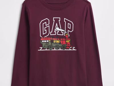 babyGap Graphic T-Shirt-Tuscan Red Train