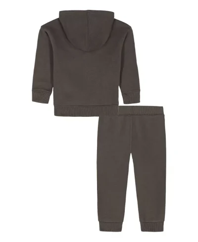 Calvin Klein Boys 2T-7 2-Piece Hoodie and Pants Set-Charcoal brown - Image 3