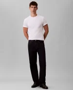 Calvin Klein Men's Solid Crewneck T-Shirt-Bright White - Image 3
