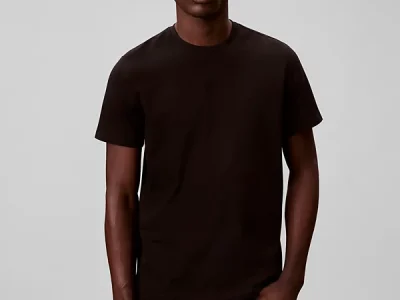 Calvin Klein Men's Solid Crewneck T-Shirt-Black