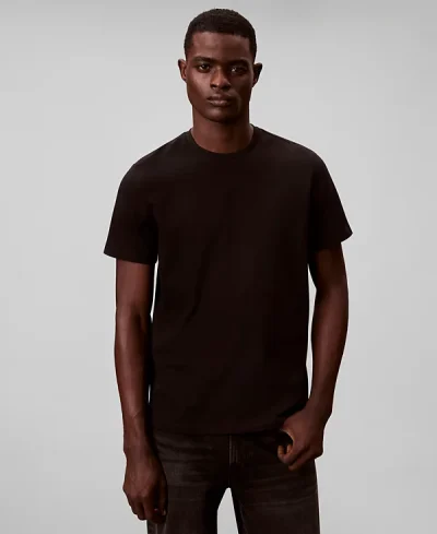 Calvin Klein Men's Solid Crewneck T-Shirt-Black - Image 1