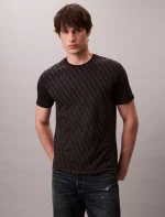 Liquid Touch Allover Monogram Classic T-Shirt-Black