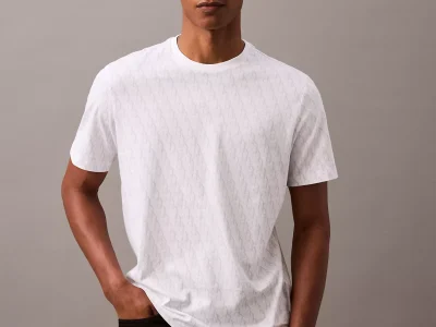 Liquid Touch Allover Monogram Classic T-Shirt-Brilliant White