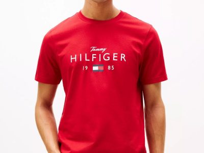 Hilfiger 1985 Graphic T-Shirt-Medium Red