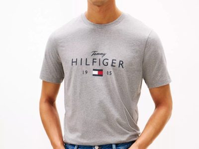 Hilfiger 1985 Graphic T-Shirt-Medium Grey Heather