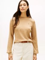 Gold-Button Crewneck T-Shirt-Safari Canvas
