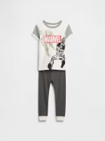 Kids & babyGap | Marvel Avengers 100% Organic Cotton PJ Set - new off white stripe