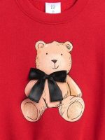 babyGap Graphic Sweatshirt - Modern Red Bear - Image 2