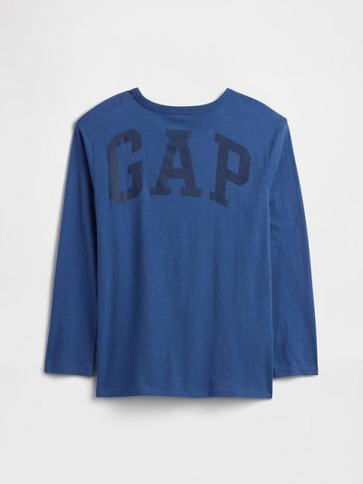 Kids Gap Double-Logo T-Shirt Boys - Blue Track - Image 2