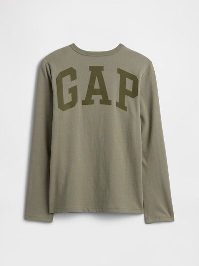 Kids Gap Double-Logo T-Shirt Boys - Mesculen Green - Image 2