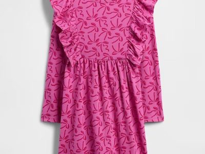 babyGap Ruffle Dress - Budding Purple Lilac Bows