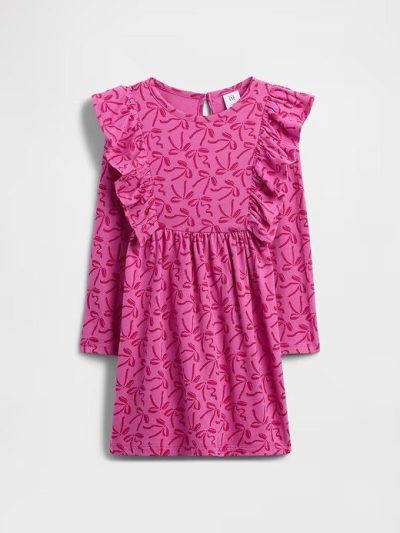 babyGap Ruffle Dress - Budding Purple Lilac Bows - Image 1