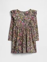 babyGap Ruffle Dress - Black Moonless Night Floral
