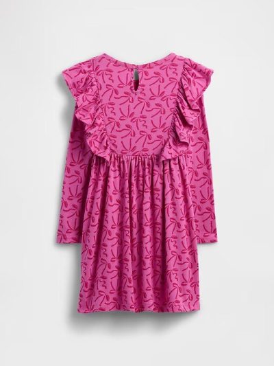 babyGap Ruffle Dress - Budding Purple Lilac Bows - Image 2