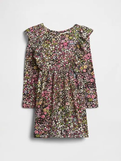 babyGap Ruffle Dress - Black Moonless Night Floral - Image 2