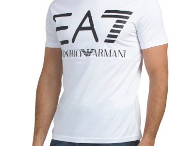 EMPORIO ARMANI Large Logo Tee - White/Black