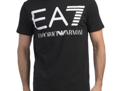 EMPORIO ARMANI Large Logo Tee - Black