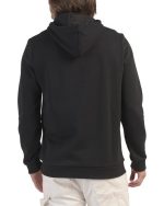 CALVIN KLEIN Long Sleeve Iconic Logo With Piping Pull Over Hoodie - Black - Image 2