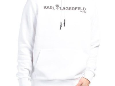 KARL LAGERFELD PARIS Logo Hoodie - White