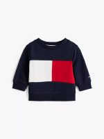 Babies' Flag Logo Stretch Sweatshirt - Dark Blue #KN02119